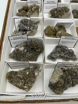 18 Pièces En Gros Plat De Haute Qualité Pétillant Ny Herkimer Diamond Druzy