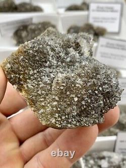 18 Pièces En Gros Plat De Haute Qualité Pétillant Ny Herkimer Diamond Druzy