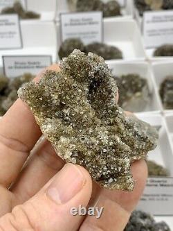 18 Pièces En Gros Plat De Haute Qualité Pétillant Ny Herkimer Diamond Druzy