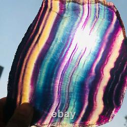 1.77lb Natural Rainbow Fluorite Crystal Quartz Piece Healing Specimen Stone