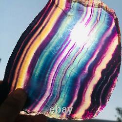 1.77lb Natural Rainbow Fluorite Crystal Quartz Piece Healing Specimen Stone