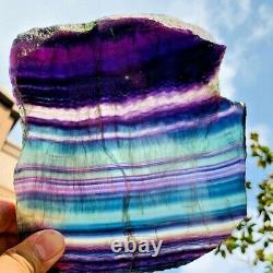 1.93lb Natural Rainbow Fluorite Crystal Quartz Piece Healing Specimen Stone