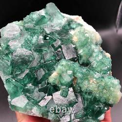 1.9 Lb Naturel Fluorite Quartz Cluster Cristal Specimen Pièce Stupéfiante
