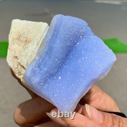 211G Morceaux de cristaux d'Agate bleue rayée naturelle - Spécimens minéraux