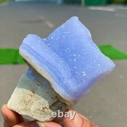 211G Morceaux de cristaux d'Agate bleue rayée naturelle - Spécimens minéraux
