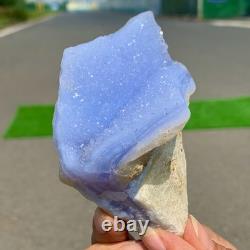 211G Morceaux de cristaux d'Agate bleue rayée naturelle - Spécimens minéraux 211G Morceaux de cristaux d'Agate bleue rayée naturelle - Spécimens minéraux