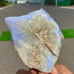 211G Morceaux de cristaux d'Agate bleue rayée naturelle - Spécimens minéraux