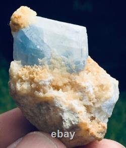256grammes 20 pièces lot de spécimens rares et brillants de célestine bleue + calcite