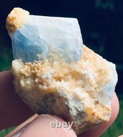 256grammes 20 pièces lot de spécimens rares et brillants de célestine bleue + calcite