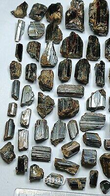 285g de cristaux de rutile, idéal pour les bijoux. Lot de 90 pièces - Pakistan