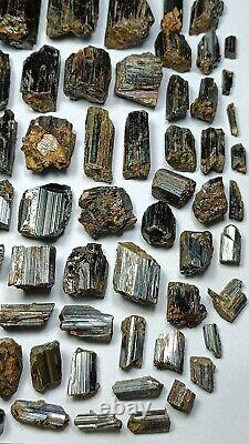 285g de cristaux de rutile, idéal pour les bijoux. Lot de 90 pièces - Pakistan
