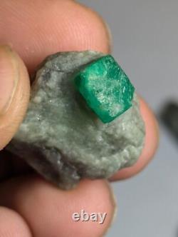 28 Pièces, 209 Grammes, Échantillons d'Émeraude de la Vallée de Swat, Pakistan