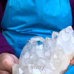 2Pièces 2200G Grosse Améthyste de Quartz Clair Blanc Brut Spécimen de Guérison 433