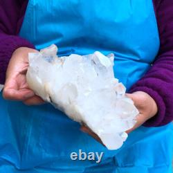 2Pièces 2200G Grosse Améthyste de Quartz Clair Blanc Brut Spécimen de Guérison 433