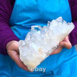 2Pièces 2200G Grosse Améthyste de Quartz Clair Blanc Brut Spécimen de Guérison 433