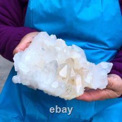 2Pièces 2200G Grosse Améthyste de Quartz Clair Blanc Brut Spécimen de Guérison 433