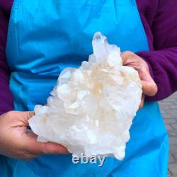 2Pièces 2200G Grosse Améthyste de Quartz Clair Blanc Brut Spécimen de Guérison 433