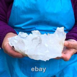 2Pièces 2200G Grosse Améthyste de Quartz Clair Blanc Brut Spécimen de Guérison 433