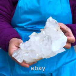 2Pièces 2200G Grosse Améthyste de Quartz Clair Blanc Brut Spécimen de Guérison 433