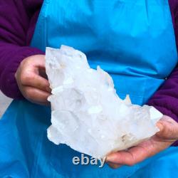2Pièces 2200G Grosse Améthyste de Quartz Clair Blanc Brut Spécimen de Guérison 433
