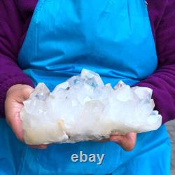 2Pièces 2200G Grosse Améthyste de Quartz Clair Blanc Brut Spécimen de Guérison 433