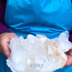 2Pièces 2200G Grosse Améthyste de Quartz Clair Blanc Brut Spécimen de Guérison 433