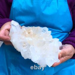 2Pièces 2200G Grosse Améthyste de Quartz Clair Blanc Brut Spécimen de Guérison 433