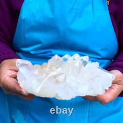 2Pièces 2200G Grosse Améthyste de Quartz Clair Blanc Brut Spécimen de Guérison 433