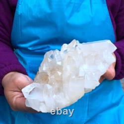 2Pièces 2200G Grosse Améthyste de Quartz Clair Blanc Brut Spécimen de Guérison 433
