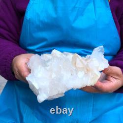 2Pièces 2200G Grosse Améthyste de Quartz Clair Blanc Brut Spécimen de Guérison 433