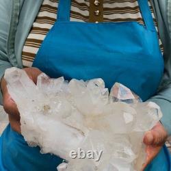 2Pièces 2290G Grosse Améthyste de Quartz Clair Blanc Spécimen Brut de Guérison 1526