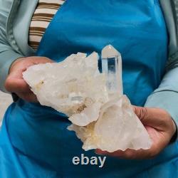 2Pièces 2290G Grosse Améthyste de Quartz Clair Blanc Spécimen Brut de Guérison 1526