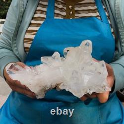 2Pièces 2290G Grosse Améthyste de Quartz Clair Blanc Spécimen Brut de Guérison 1526