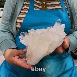 2Pièces 2290G Grosse Améthyste de Quartz Clair Blanc Spécimen Brut de Guérison 1526