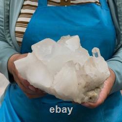 2Pièces 2480g Grosse Améthyste de Quartz Clair Blanc Spécimen Brut de Guérison 1464