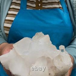 2Pièces 2480g Grosse Améthyste de Quartz Clair Blanc Spécimen Brut de Guérison 1464