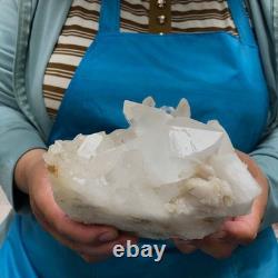 2Pièces 2480g Grosse Améthyste de Quartz Clair Blanc Spécimen Brut de Guérison 1464