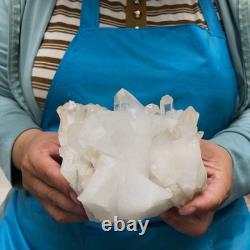 2Pièces 2480g Grosse Améthyste de Quartz Clair Blanc Spécimen Brut de Guérison 1464