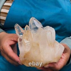 2Pièces 2480g Grosse Améthyste de Quartz Clair Blanc Spécimen Brut de Guérison 1464