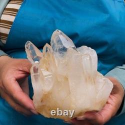 2Pièces 2480g Grosse Améthyste de Quartz Clair Blanc Spécimen Brut de Guérison 1464