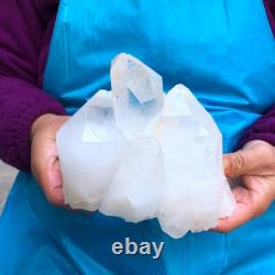 2Pièces 2620G Grosse Cristal de Quartz Blanc Clair Brut Échantillon de Guérison 434