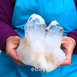 2Pièces 2620G Grosse Cristal de Quartz Blanc Clair Brut Échantillon de Guérison 434