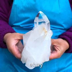 2Pièces 2620G Grosse Cristal de Quartz Blanc Clair Brut Échantillon de Guérison 434