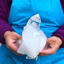 2Pièces 2620G Grosse Cristal de Quartz Blanc Clair Brut Échantillon de Guérison 434