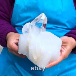 2Pièces 2620G Grosse Cristal de Quartz Blanc Clair Brut Échantillon de Guérison 434