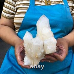 2Pièces 2700G Cristal de Quartz Transparent Blanc Groupe Échantillon Brut de Guérison 1467