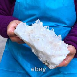 2Pièces 2730G Grosse Pierre de Quartz Blanc Transparent Spécimen Brut Guérison 432