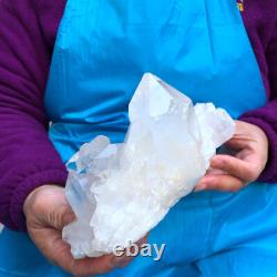 2Pièces 2730G Grosse Pierre de Quartz Blanc Transparent Spécimen Brut Guérison 432