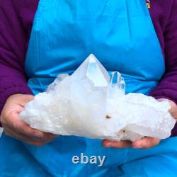 2Pièces 2730G Grosse Pierre de Quartz Blanc Transparent Spécimen Brut Guérison 432