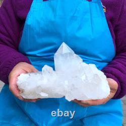 2Pièces 2730G Grosse Pierre de Quartz Blanc Transparent Spécimen Brut Guérison 432